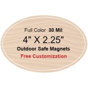 4x2.25 Custom Oval Magnets - Outdoor & Car Magnets 35 Mil