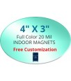 4x3 Custom Oval Magnets 20 Mil