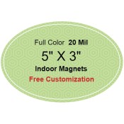 5x3 Custom Oval Shape Magnets 20 Mil