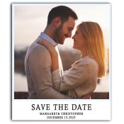 6x7 Custom Photo Collage with Color Stripe Pattern Wedding Save the Date Magnets 20 Mil Square Corners