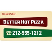 2x3.5 Custom Printed Pizza Business Card Magnets 20 Mil Round Corners