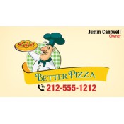2x3.5 Custom Printed Pizza Business Card Magnets 20 Mil Square Corners