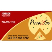 2x3.5 Custom Pizza Business Card Magnets 25 Mil Round Corners