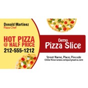2x3.5 Custom Pizza Business Card Magnets - Outdoor & Car Magnets 35 Mil Square Corners