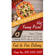 4x7 Custom Pizza Magnetic Card Magnets 25 Mil Square Corners