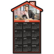 3.75x6.12 Custom Real Estate House Shape Calendar Magnets 20 Mil