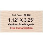 1.12x3.25 Custom Magnets - Outdoor & Car Magnets 35 Mil Square Corners