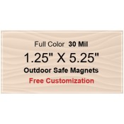 1.25x5.25 Custom Magnets - Outdoor & Car Magnets 35 Mil Square Corners