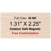 1.31x2.25 Custom Magnets - Outdoor & Car Magnets 35 Mil Round Corners