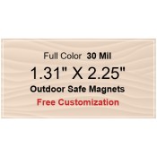 1.31x2.25 Custom Magnets - Outdoor & Car Magnets 35 Mil Square Corners