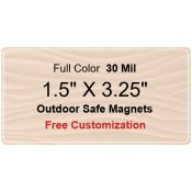 1.5x3.25 Custom Magnets - Outdoor & Car Magnets 35 Mil Round Corners