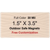 1.5x3.5 Custom Magnets - Outdoor & Car Magnets 35 Mil Round Corners