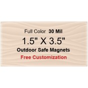 1.5x3.5 Custom Magnets - Outdoor & Car Magnets 35 Mil Square Corners