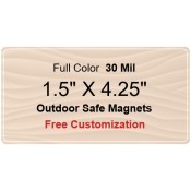 1.5x4.25 Custom Magnets - Outdoor & Car Magnets 35 Mil Round Corners