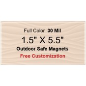 1.5x5.5 Custom Magnets - Outdoor & Car Magnets 35 Mil Square Corners