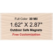 1.62x2.87 Custom Magnets - Outdoor & Car Magnets 35 Mil Square Corners