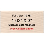 1.63x3 Custom Magnets - Outdoor & Car Magnets 35 Mil Square Corners
