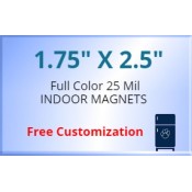 1.75x2.5 Custom Magnets 25 Mil Square Corners