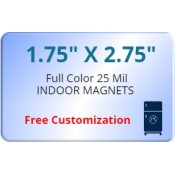 1.75x2.75 Custom Magnets 25 Mil Round Corners