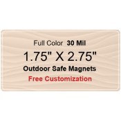 1.75x2.75 Custom Magnets - Outdoor & Car Magnets 35 Mil Round Corners