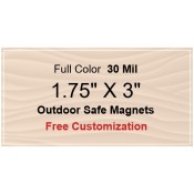 1.75x3 Custom Magnets - Outdoor & Car Magnets 35 Mil Square Corners
