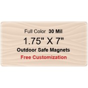 1.75x7 Custom Magnets - Outdoor & Car Magnets 35 Mil Round Corners