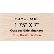 1.75x7 Custom Magnets - Outdoor & Car Magnets 35 Mil Square Corners