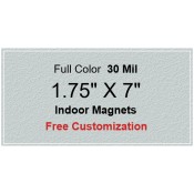 1.75x7 Personalized Indoor Magnets 35 Mil Square Corners