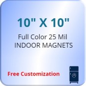 10x10 Custom Magnets 25 Mil Round Corners