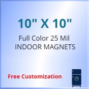 10x10 Custom Magnets 25 Mil Square Corners