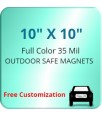 10x10 Custom Magnets - Outdoor & Car Magnets 35 Mil Round Corners