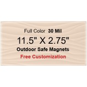 11.5x2.75 Custom Magnets - Outdoor & Car Magnets 35 Mil Square Corners