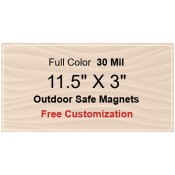 11.5x3 Custom Magnets - Outdoor & Car Magnets 35 Mil Square Corners