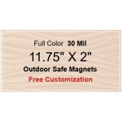 11.75x2 Custom Magnets - Outdoor & Car Magnets 35 Mil Square Corners
