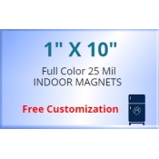 1x10 Custom Magnets 25 Mil Square Corners