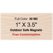 1x3.5 Custom Magnets - Outdoor & Car Magnets 35 Mil Round Corners