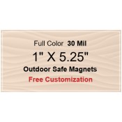 1x5.25 Custom Magnets - Outdoor & Car Magnets 35 Mil Square Corners