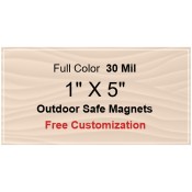 1x5 Custom Magnets - Outdoor & Car Magnets 35 Mil Square Corners