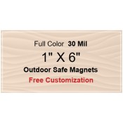 1x6 Custom Magnets - Outdoor & Car Magnets 35 Mil Square Corners