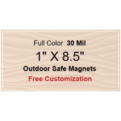 1x8.5 Custom Magnets - Outdoor & Car Magnets 35 Mil Square Corners