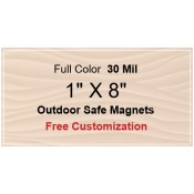 1x8 Custom Magnets - Outdoor & Car Magnets 35 Mil Square Corners