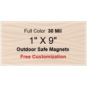 1x9 Custom Magnets - Outdoor & Car Magnets 35 Mil Square Corners