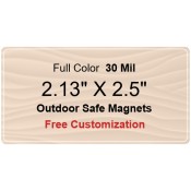 2.13x2.5 Custom Magnets - Outdoor & Car Magnets 35 Mil Round Corners