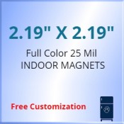 2.19x2.19 Custom Magnets 25 Mil Square Corners