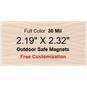 2.19x2.32 Customized Magnets - Outdoor & Car Magnets 35 Mil Square Corners
