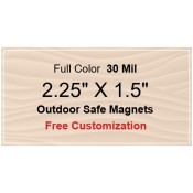 2.25x1.5 Custom Magnets - Outdoor & Car Magnets 35 Mil Square Corners