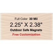 2.25x2.38 Custom Magnets - Outdoor & Car Magnets 35 Mil Square Corners