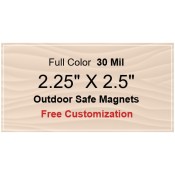 2.25x2.5 Custom Magnets - Outdoor & Car Magnets 35 Mil Square Corners