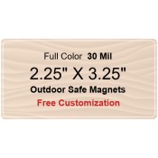 2.25x3.25 Custom Magnets - Outdoor & Car Magnets 35 Mil Round Corners