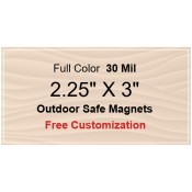 2.25x3 Custom Magnets - Outdoor & Car Magnets 35 Mil Square Corners